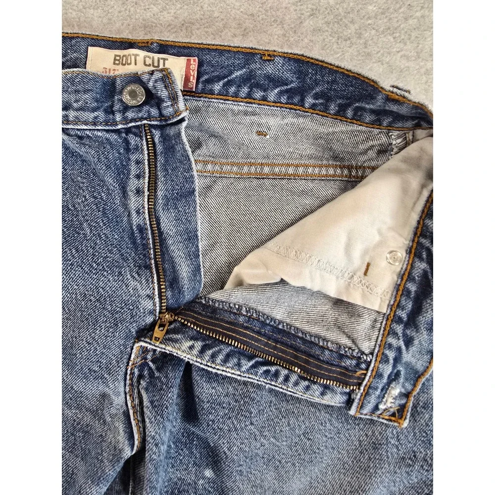 Levis 517 Bootcut Jeans Mens 31x30 Blue Distressed Vintage 90s Denim Pants